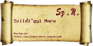 Szilágyi Mara névjegykártya