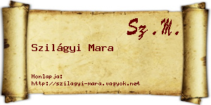 Szilágyi Mara névjegykártya